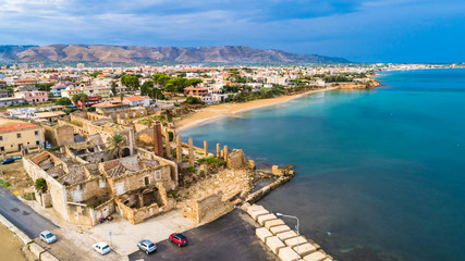 Fototapeta premium Aerial view. Avola, Province of Syracuse, Sicily, Italy