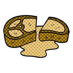 cartoon doodle well cooked meat