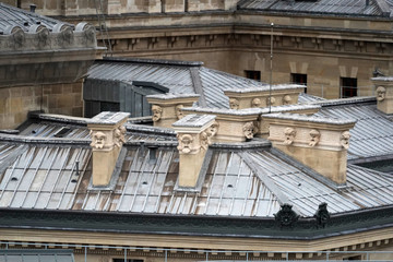 paris roofs chimney and building cityview
