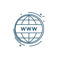 Доступ к глобальной сети интернет. Плоский дизайн. Белый фон.