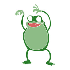 cartoon doodle frog