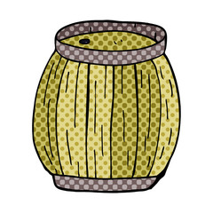 cartoon doodle beer barrel
