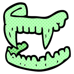 cartoon doodle vampire fangs