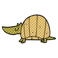 cartoon doodle armadillo