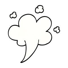 cartoon doodle gust of air