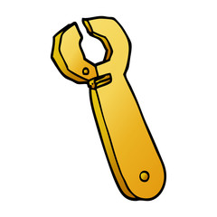 cartoon doodle spanner tool