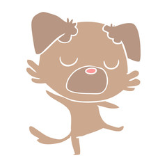 flat color style cartoon dog