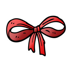 cartoon doodle tied bow