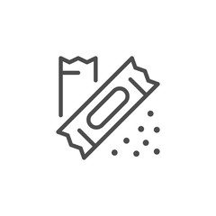 Packaging sticks line icon