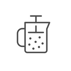 French press line icon