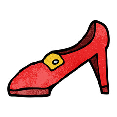 cartoon doodle of a red shoe