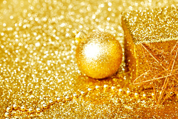 Golden christmas decor