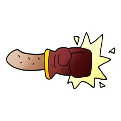 cartoon doodle boxing glove