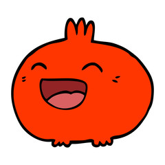 cartoon doodle happy root vegetable