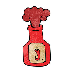 cartoon doodle hot chlli sauce