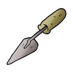 cartoon doodle trowel