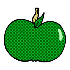 cartoon doodle juicy apple