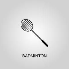 Badminton icon. Badminton symbol. Flat design. Stock - Vector illustration
