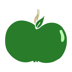 cartoon doodle juicy apple