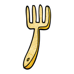 cartoon doodle fork