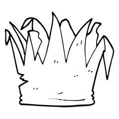 line drawing cartoon xmas party hat