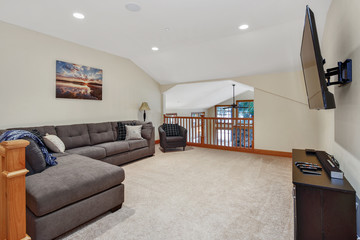 Second floor landing with cozy living space