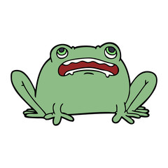 cartoon doodle frog