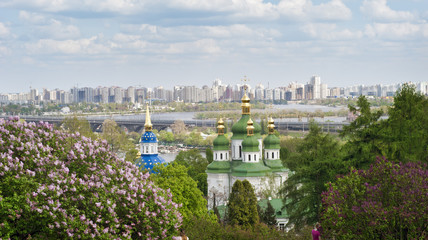 View to the left bank of the Kiev city