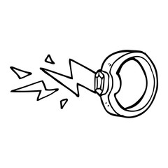line drawing cartoon zapping ring