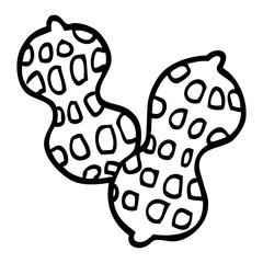 line drawing cartoon peanut