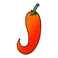 cartoon doodle red hot chilli pepper
