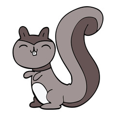 cartoon doodle happy squirrel
