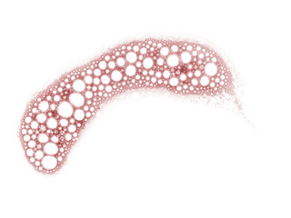 Bubbles, froth. Soapy lather isolated on white.
