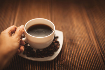 Сup of fragrant coffee