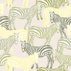 Fototapeta na wymiar Vector illustration. Vector seamless zebra pattern. Paper background design.