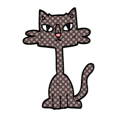 cartoon doodle funny cat