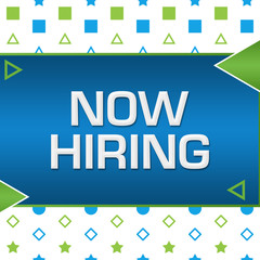 Now Hiring Green Blue Basic Shapes Triangles 