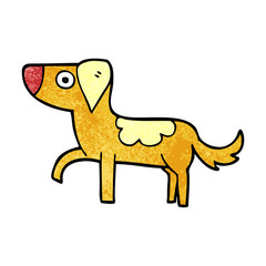 cartoon doodle standing dog