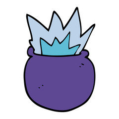 cartoon doodle exploding cauldron