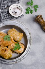 Fried stuffed cabbage