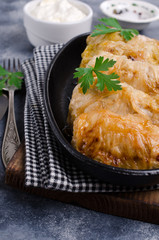 Fried stuffed cabbage