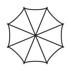 umbrella icon top view design isolated on white background