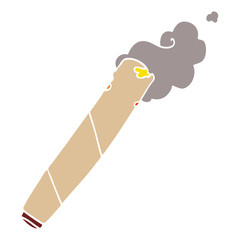 cartoon doodle rolled cigarette