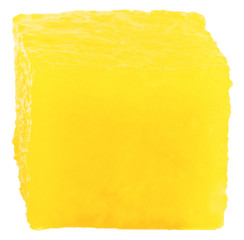 mango cube slice isolated on the white background