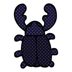 cartoon doodle huge beetle
