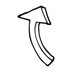 line drawing cartoon pointing arrow