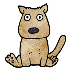cartoon doodle calm dog