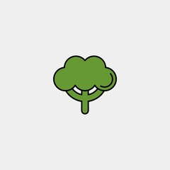 Broccoli flat vector icon