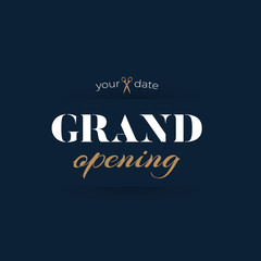 grand opening banner, poster, vector design
