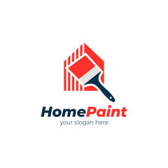 Painter logo.Home paint vector 